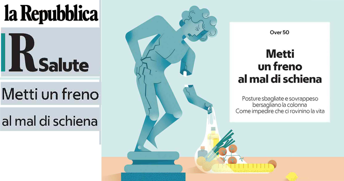 Articolo di Repubblica - Metti un freno al mal di schiena